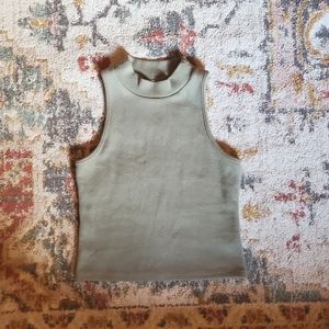 A.NEW DAY - Mock Neck Green Sleeveless blouse, size S